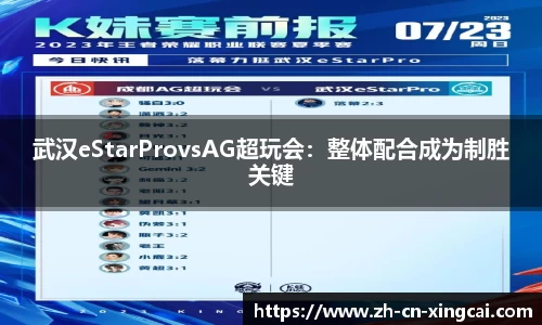 武汉eStarProvsAG超玩会：整体配合成为制胜关键